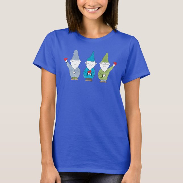 Gnome Mit Herzen  T-Shirt (Vorderseite)