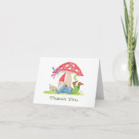 Gnome mit Insekt Book Dankeschön Karte