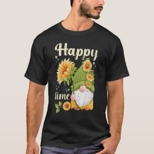 Gnome mit Sonnenblumenmotiv mit Gartengnom T-Shirt