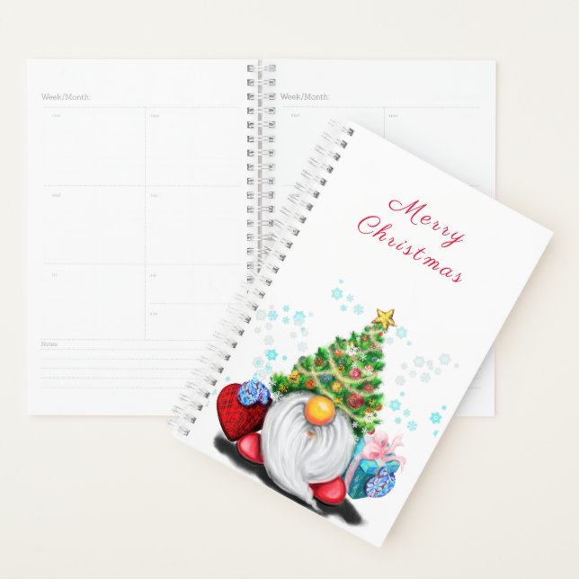 Gnome mit Weihnachtsbaum-Hutplaner Planer (Anzeige)