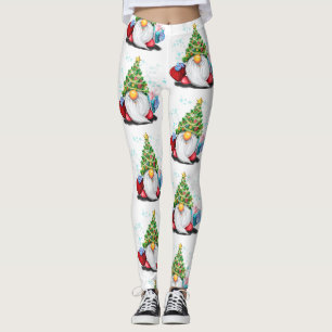 Gnome mit Weihnachtsbaumhut und Gift-Leggings Leggings