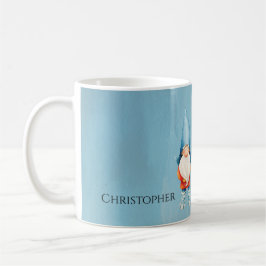 Gnome Monogram Whimsical Watercolor Blau Kaffeetasse