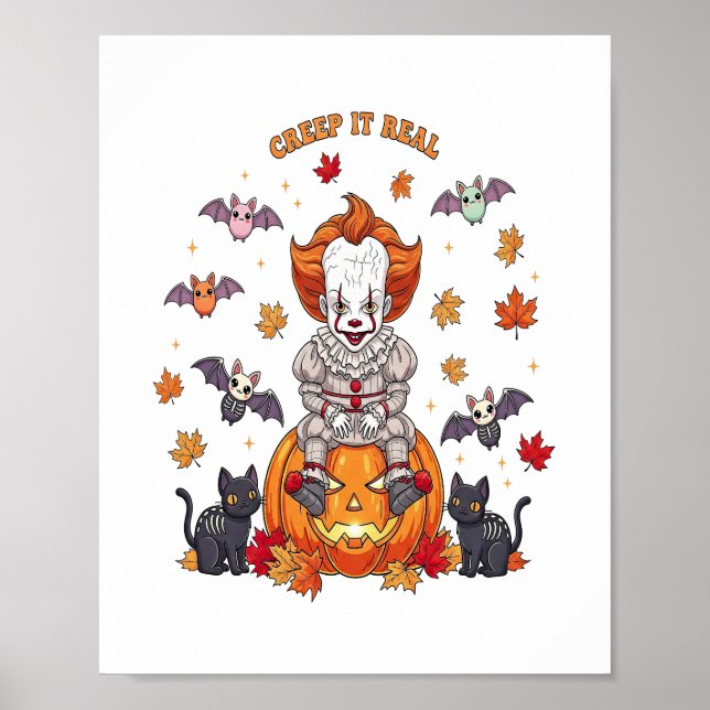 Gnome Niedlich Pumpkin Halloween Poster (Vorne)