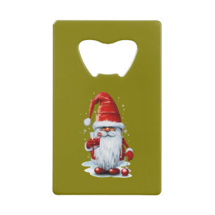 Gnome Nordique Tenant Un Verre De Jus De Grenade