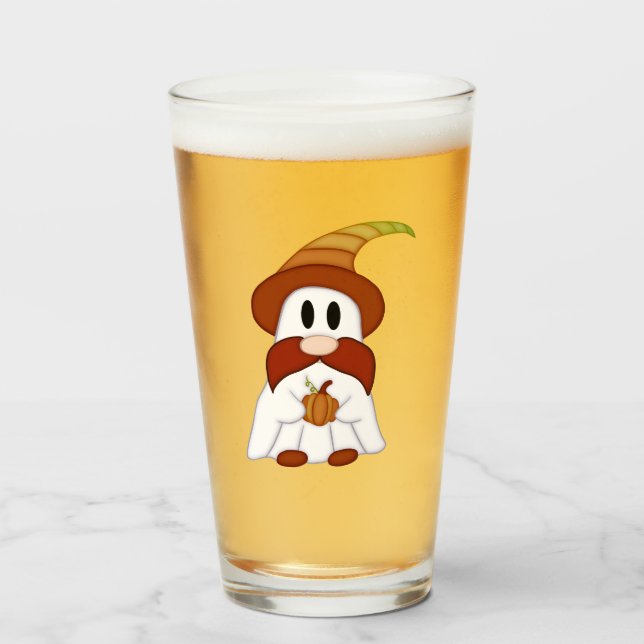 Gnome-O-Ween Geisterhexe Glas (Vorne (Gefüllt))