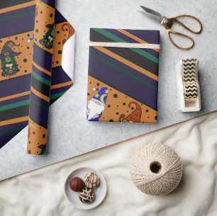 Gnome-o-Ween Streifen-Geschenkpapier Geschenkpapier