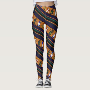 Gnome-o-Ween-Streifen Leggings