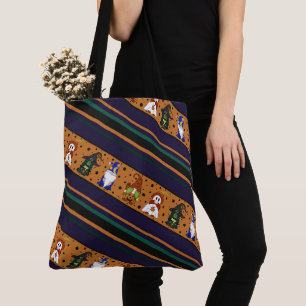 Gnome-O-Ween-Streifen (Mittel) Tasche