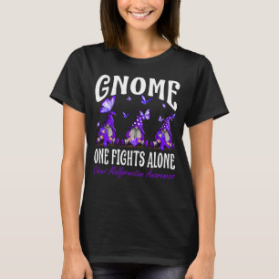 Gnome One Fights Alone Chiari Malformation Awarene T-Shirt