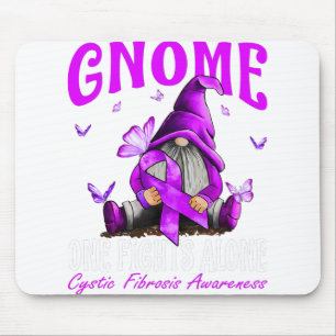 Gnome One Fights Alone Cystic Fibrosis Awareness Mousepad