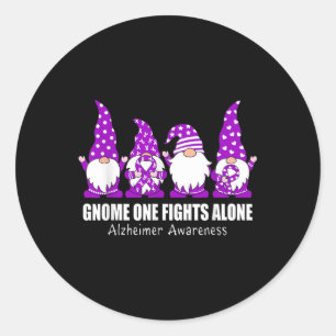 Gnome One kämpft allein Heimer Sensibilisierung Li Runder Aufkleber