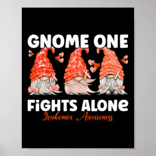 Gnome One kämpft allein Orange Leukämie Bewusstsei Poster