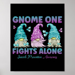 Gnome One kämpft allein Präventionsbewusstsein Poster