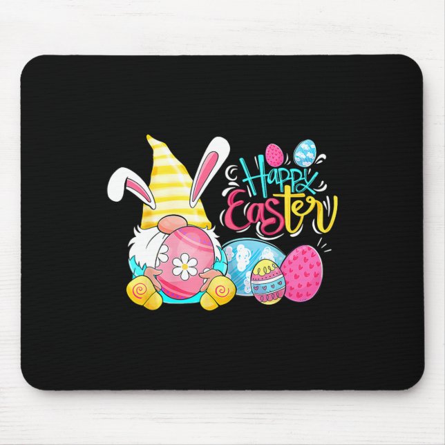 Gnome Ostereier Hunt Gnomes Bunny Happy Oaster Da Mousepad (Vorne)