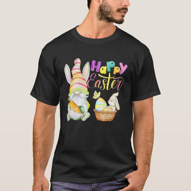 Gnome Ostereier Jagd Bunny Gnome Gnome Happ T-Shirt (Vorderseite)