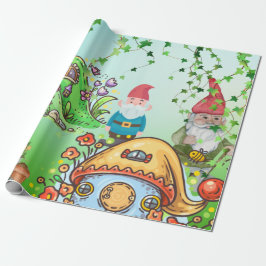 Gnome-Party Geschenkpapier