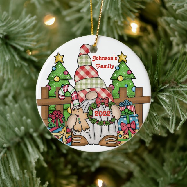 Gnome personalisiert keramik ornament (Baum)