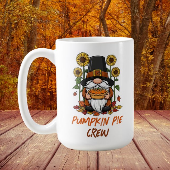 Gnome Pilgrim Pumpkin Pie Crew Erntedank Kaffeetasse (Von Creator hochgeladen)
