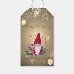 Gnome Pine Tree, Branches Stars Confetti Geschenkanhänger