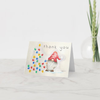 Gnome pour le Carte de remerciements des Fêtes