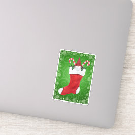 Gnome Red Hat Candy Canes in Weihnachten Strumpf Aufkleber