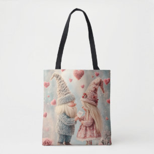 Gnome Romance: Valentine's Day Gnome Couple Tasche
