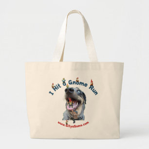 Gnome Run Zuhause Run Dog Jumbo Stoffbeutel