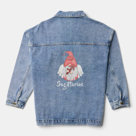 Gnome Sagittarius Astrologie Signage Angel Womens Jeansjacke
