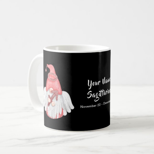 Gnome Sagittarius Astrologie Signieren Engel Ihren Kaffeetasse (Vorderseite Links)
