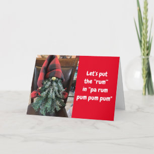 GNOME SAGT **RUM HUMOR** AUF CHRISTMAS-KARTE KARTE
