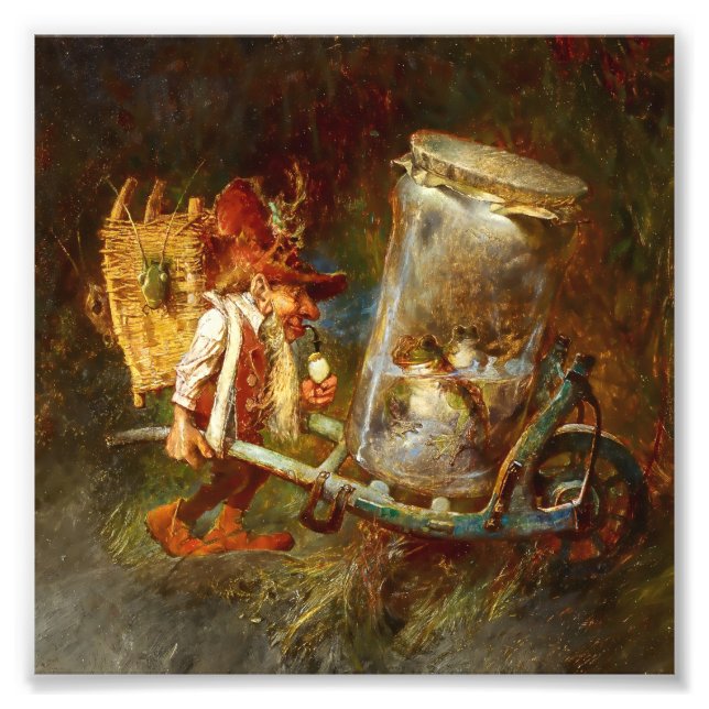 "Gnome Sammlerfrösche" von Heinrich Schlitt Fotodruck (Vorne)