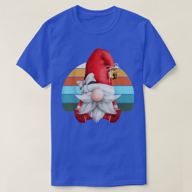 Gnome Santa Christmas Tree Lights Xmas Teens T-Shi T-Shirt (Design vorne)