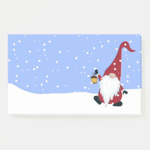 Gnome, Santa Hat, Neige, Post-it hiver Note