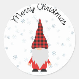 Gnome Santa Runder Aufkleber