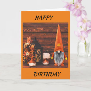 GNOME SAYS *FALL BIRTHDAYS RULE* BIRTHDAY CARD KARTE