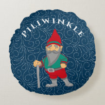 Gnome scandinave | Coussin arrondi personnalisable
