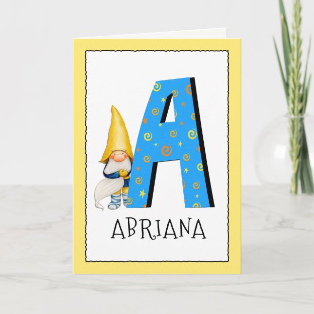 Gnome scherzt Buchstaben ein Namen-und Karte (Vorderseite)