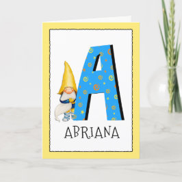 Gnome scherzt Buchstaben ein Namen-und Karte