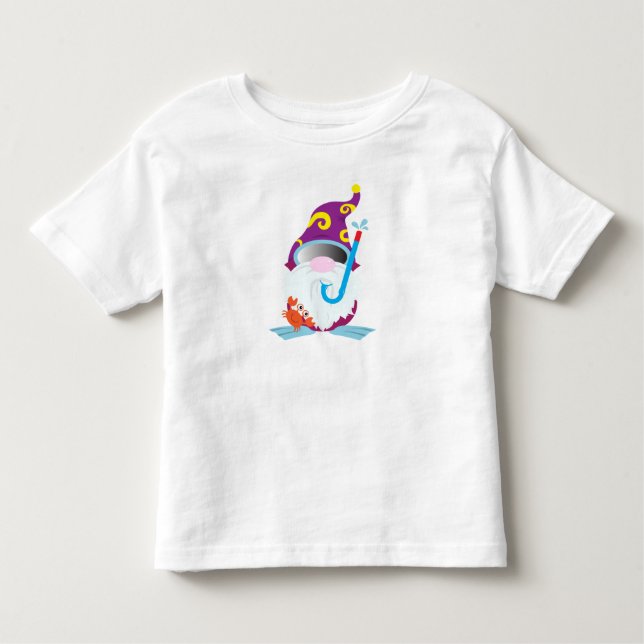 Gnome Snorkeling Funny Beach Kleinkind T-shirt (Vorderseite)