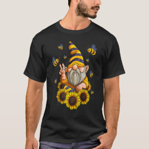 Gnome Sonnenblume mit Bienengartengärtnerei Nome H T-Shirt