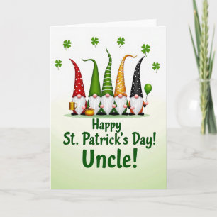 Gnome St. Patrick's Day Onkel Karte