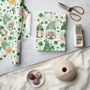 Gnome St. Patrick's Day Wrapping Paper Geschenkpapier
