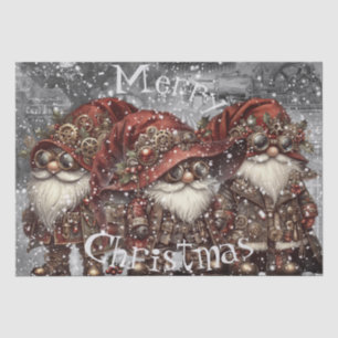 Gnome Steampunk Winterweihgabepapier Seidenpapier