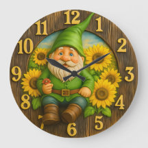 Gnome Sunshine Elf Garden Clock