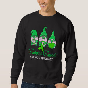 Gnome Support Squad Green Ribbon Scoliose Awarene Sweatshirt