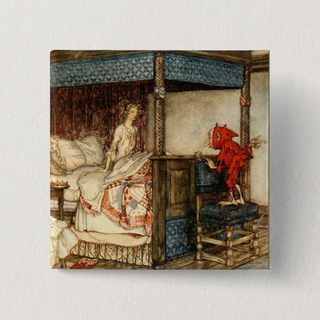 Gnome Surprise von Arthur Rackham Button (Vorderseite)