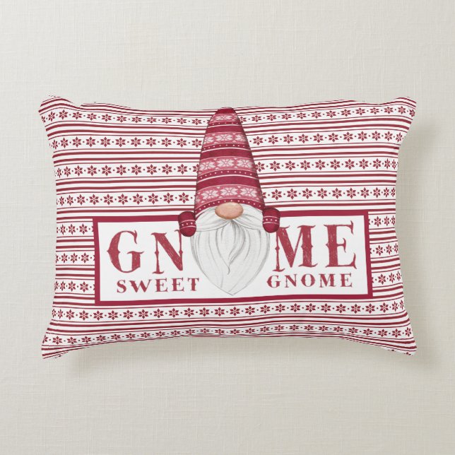 Gnome Sweet Gnome Accent Pillow Dekokissen (Vorderseite)
