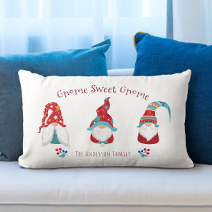 Gnome Sweet Gnome Niedlich Simple Modern Holiday E Lendenkissen