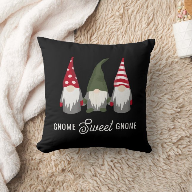 Gnome Sweet Gnome | Niedliche Weihnachten Kissen (Decke)
