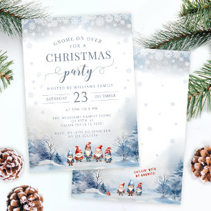 Gnome thème hiver Noël invitation